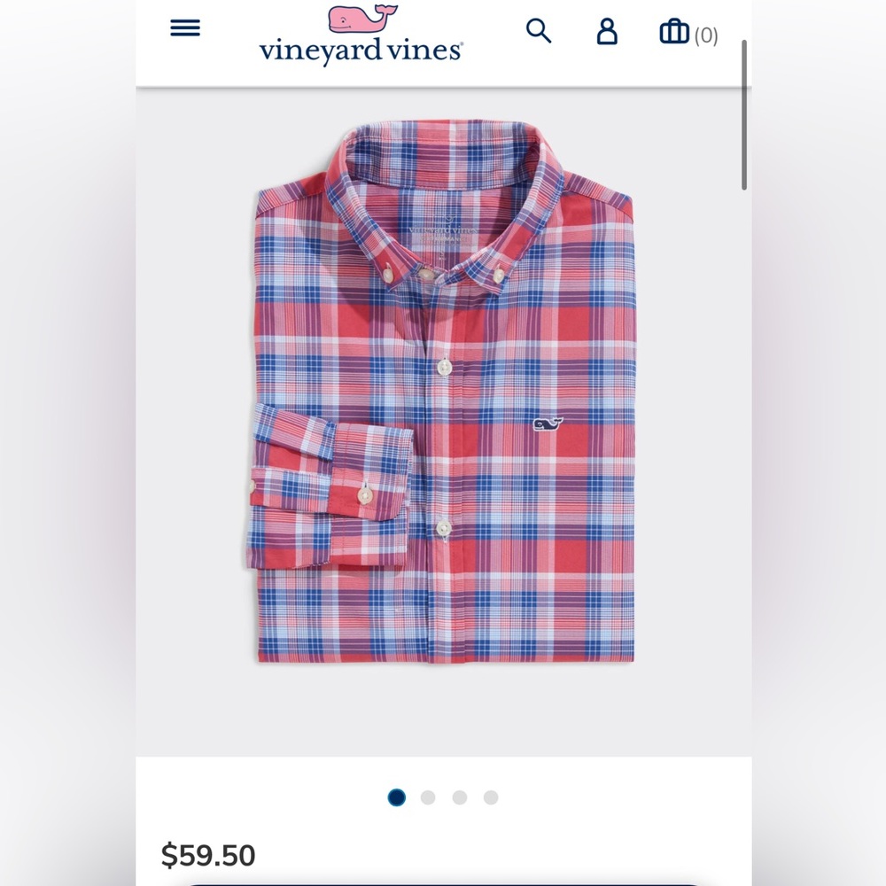 Vineyard Vines on-the-go boy’s performance button down size XL/18
